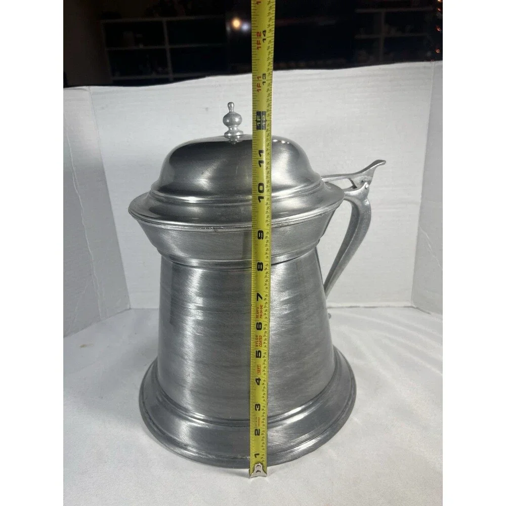 VTG Lazar Handcrafted Pewter Tone Insulated Ice Bucket XL 12.5” Beer Stein
